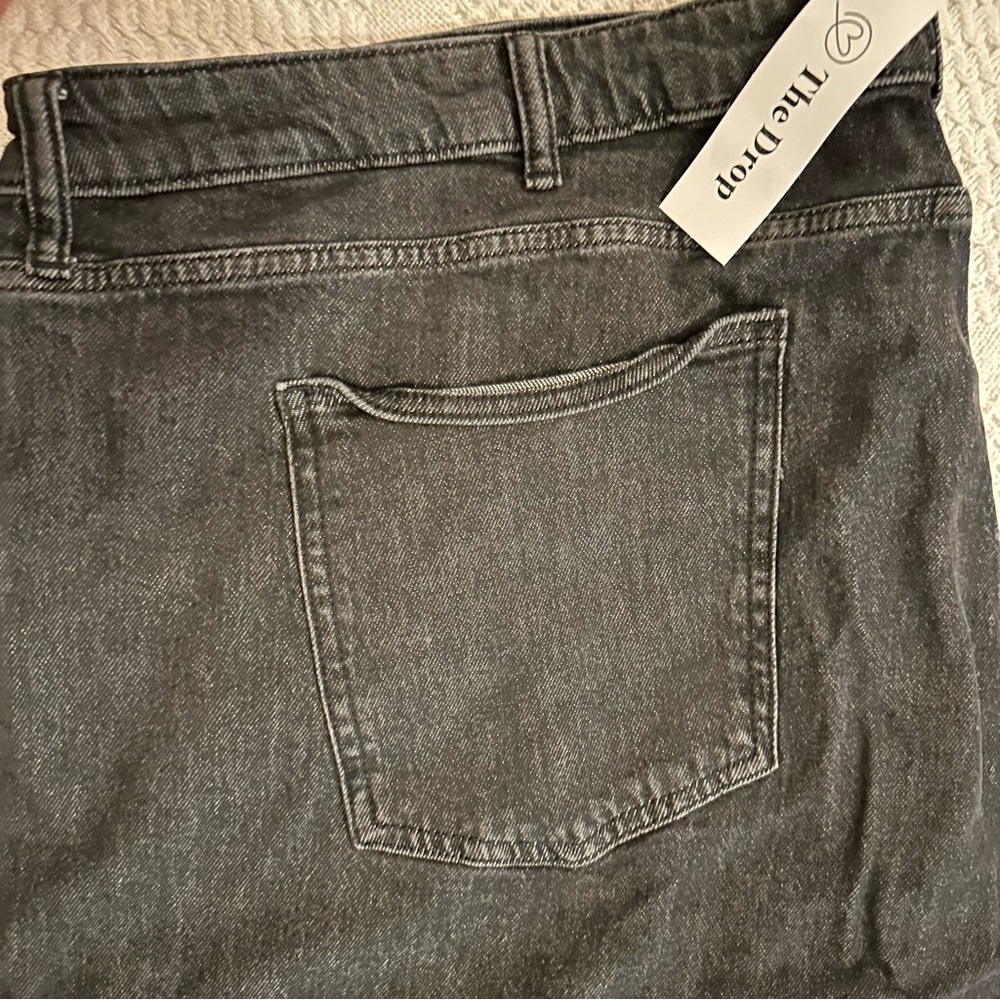 The Drop Women's Sz 40 Frida Relaxed Fit Faded Black Baggy Wide-Leg Jeans Comfy - Picture 9 of 10